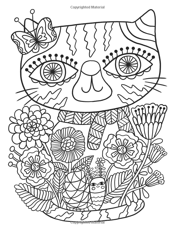 600x788 Posh Adult Coloring Book Cats Amp Kittens For Comfort