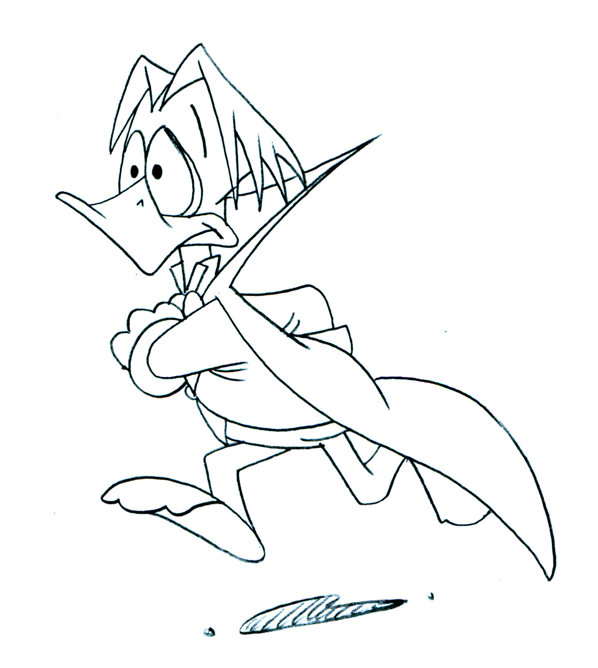 1200x1340 Duckula Drawing By Brian Cosgrove Original Production Drawing