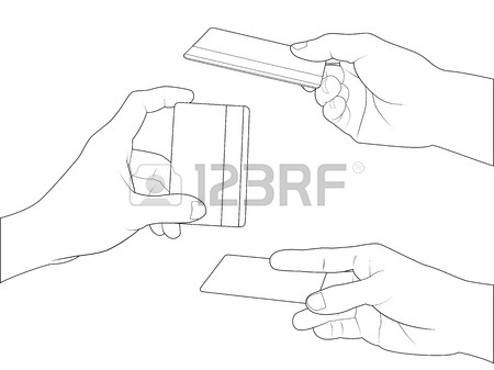 450x337 Drawing Of Hand Set On Grid Paper Use For Elements Design. Stock
