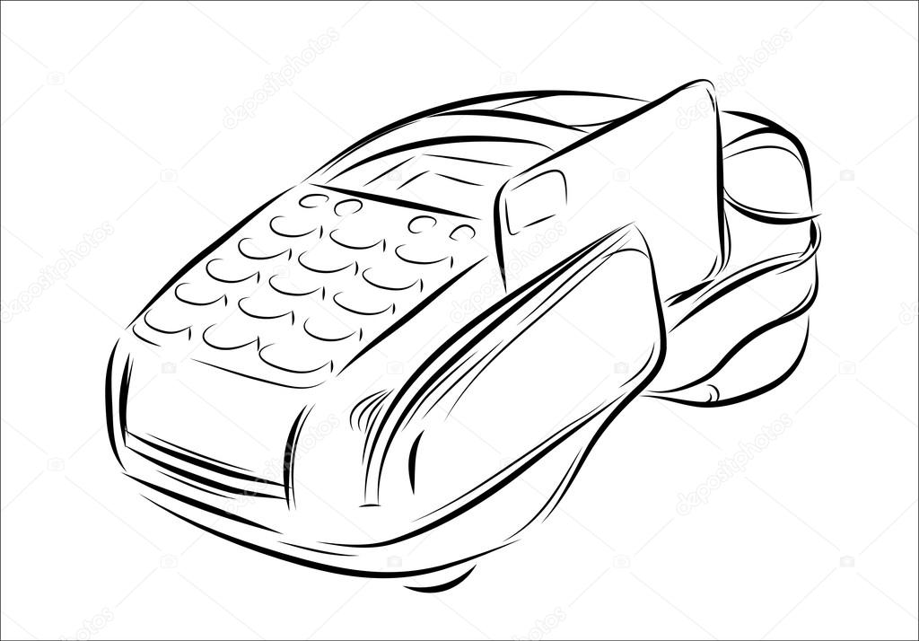1024x714 Modern Bank Terminal With Credit Card Stock Vector Mitay20