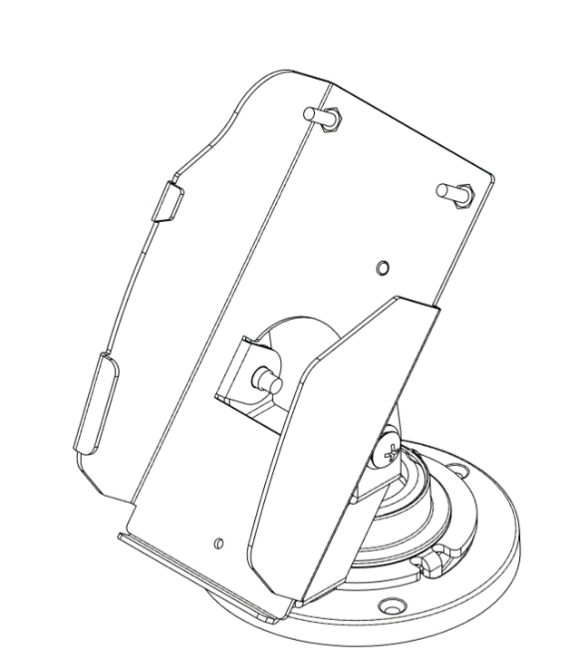 627x727 Swivel Stands Credit Card Stand Low Profile Verifone Vx520