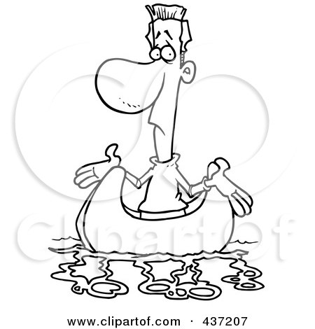 450x470 Royalty Free (Rf) Clipart Illustration Of A Cartoon Man Shrugging