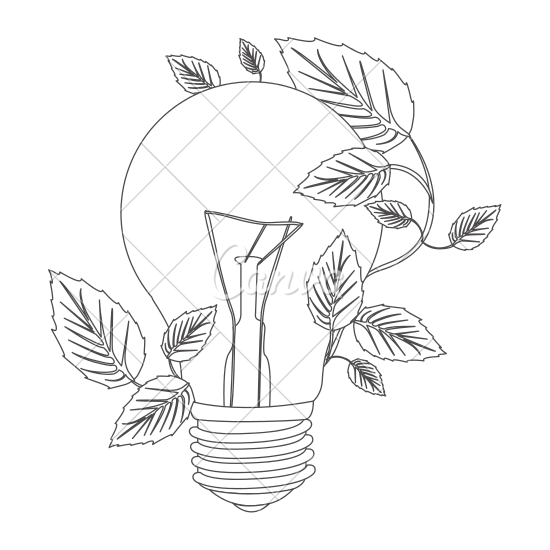 550x550 Light Bulb And Creeper Plant Icon