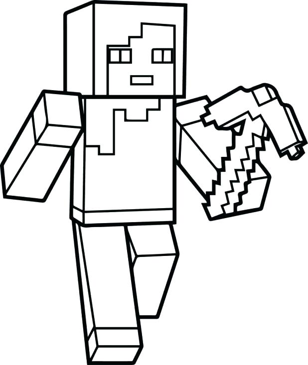 618x733 Amazing Minecraft Coloring Pages To Print And Fancy Free Coloring