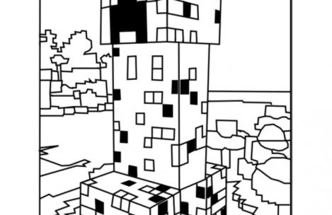 469x304 Minecraft Coloring Pages Creeper Just Colorings