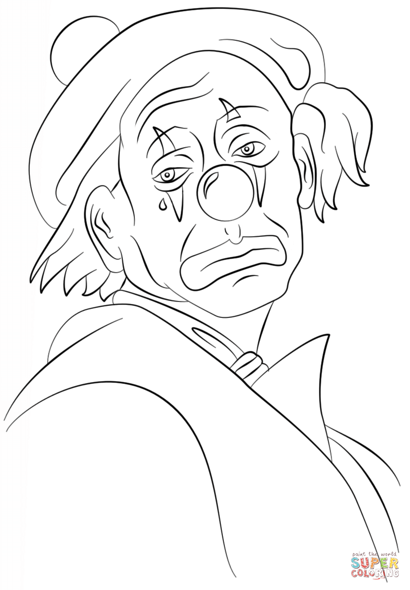 824x1186 Creepy Clown Coloring Pages Many Interesting Cliparts