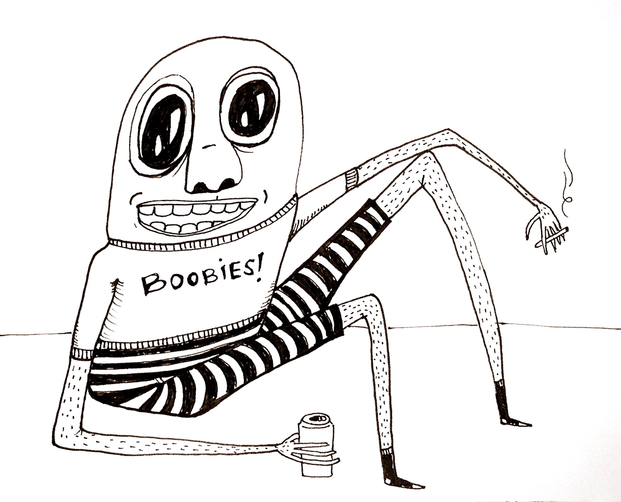 1245x1006 A Peachy Keen Day Creepy Drawings