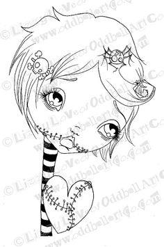 236x355 Big Eye Girl Lil Devil And Misery The Black Donnelly Coloring