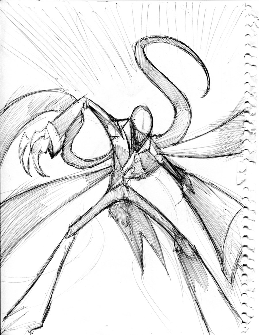 900x1165 Slenderman Attacking Action Pose By Winddragon24
