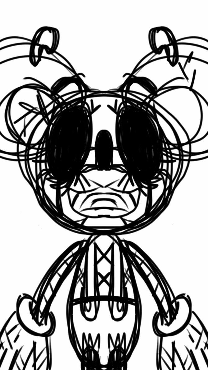 670x1191 Kinda Creepy Mickey Mouse By Waterbenderbre