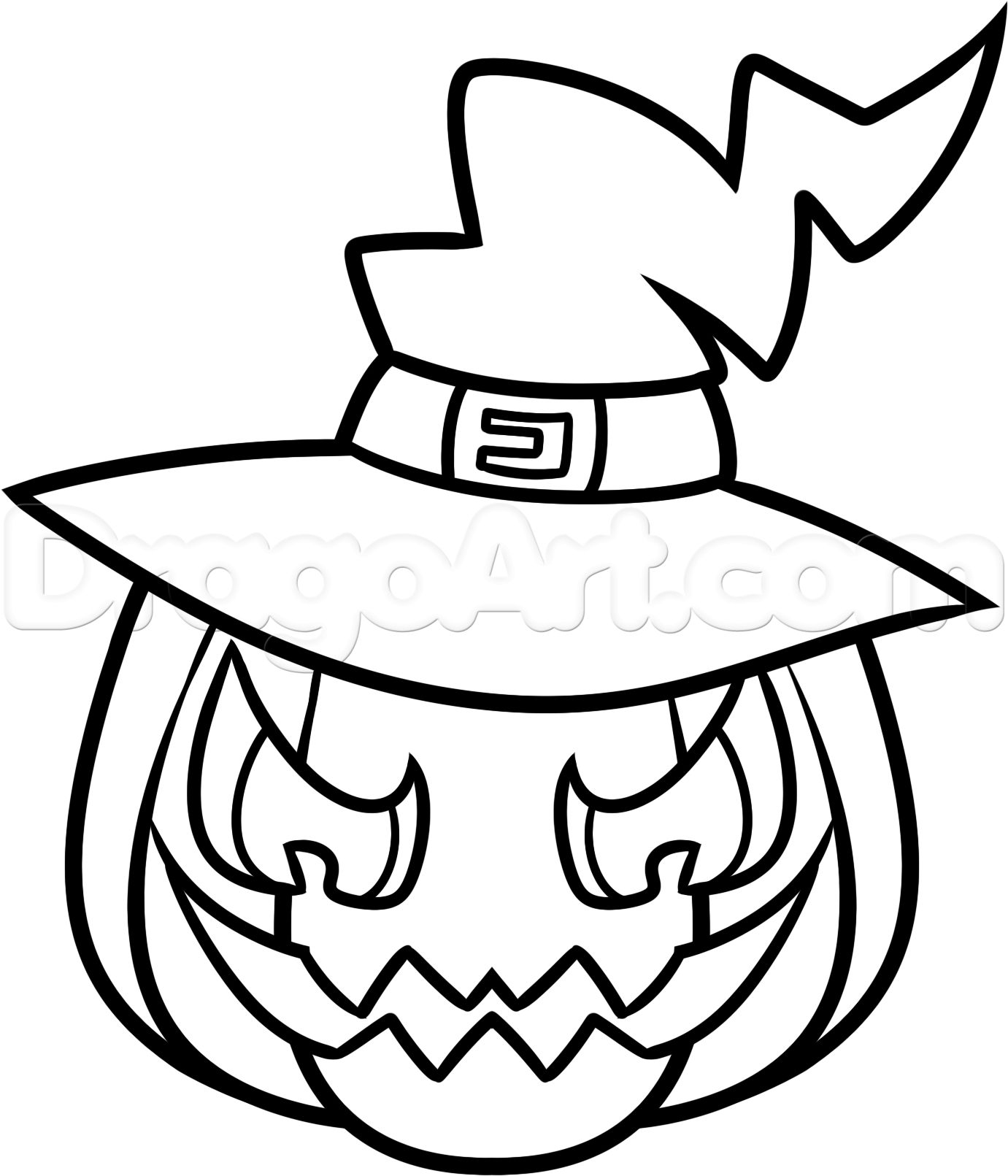 1381x1611 Drawing Of A Pumpkin How To Draw A Halloween Pumpkin