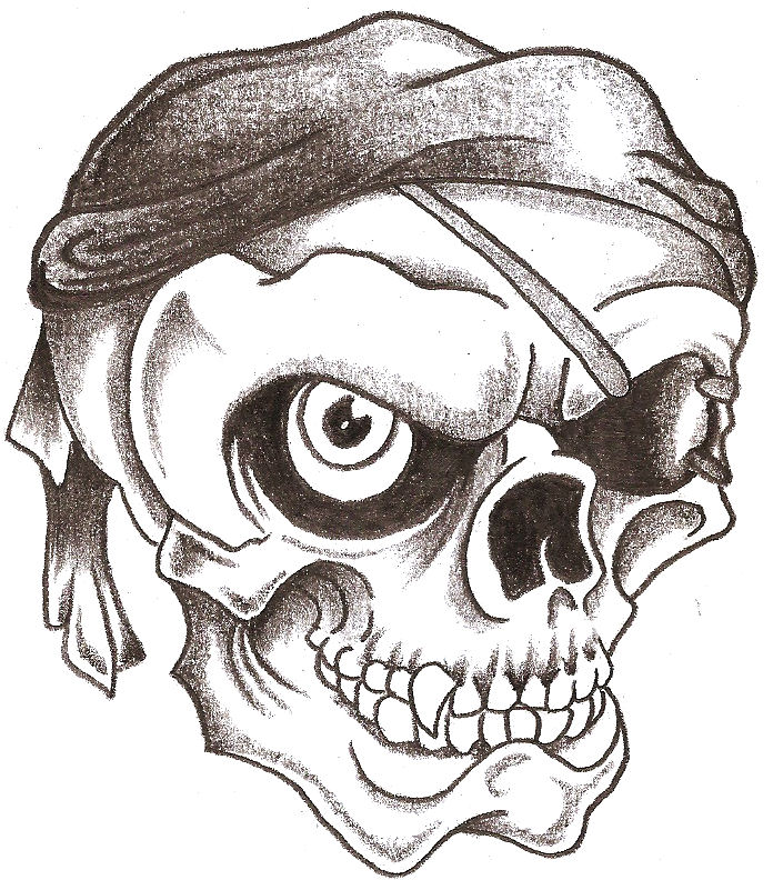 705x792 Pirate Skull By Thelob