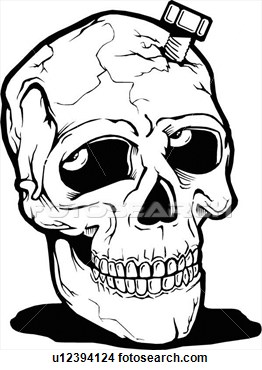 262x370 Scary Skeleton Clipart