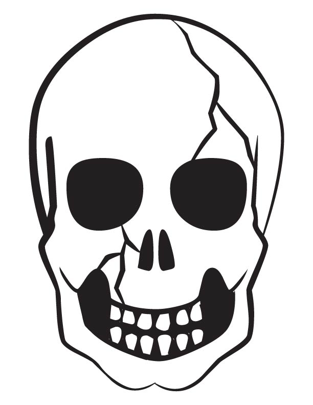 612x792 Scary Skull Coloring Pages Print Download Free Scary Skull