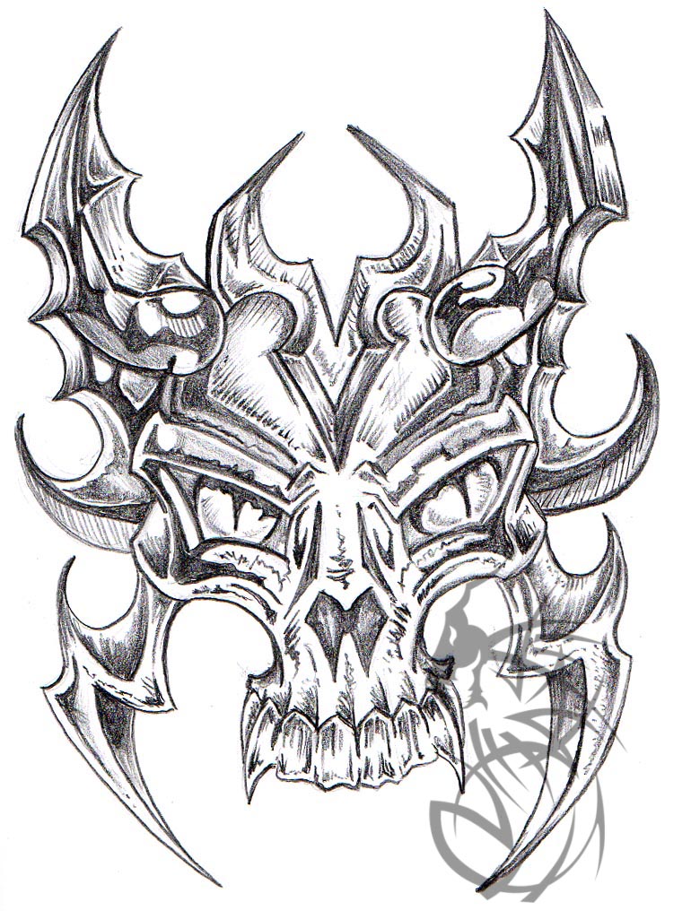 760x1016 Skull With Horns By Crashjensen