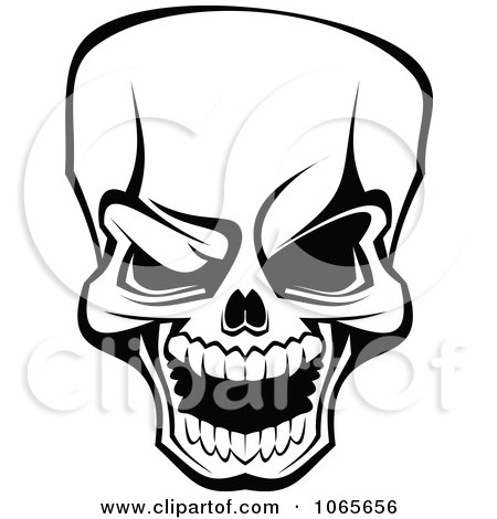 450x470 Clipart Scary Skull 2