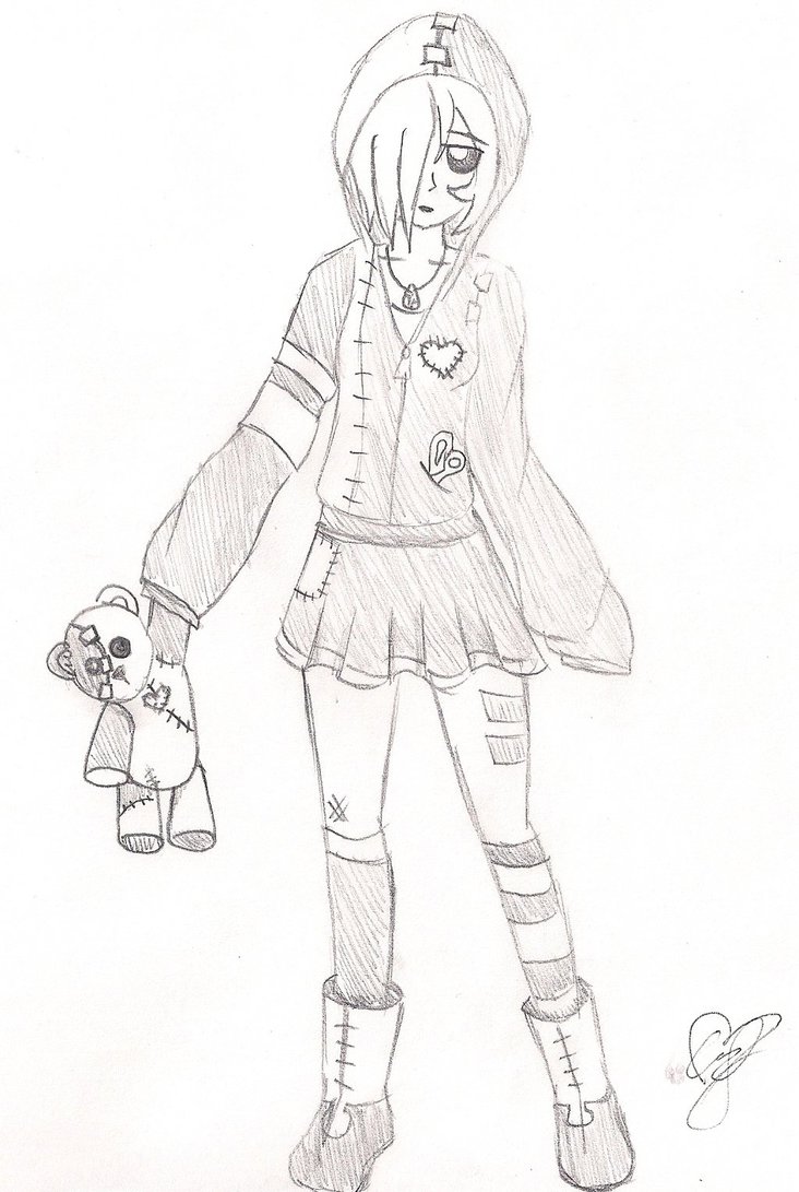 732x1091 Tokyo Teddy Bear (Black And White) By Eternalsnow413