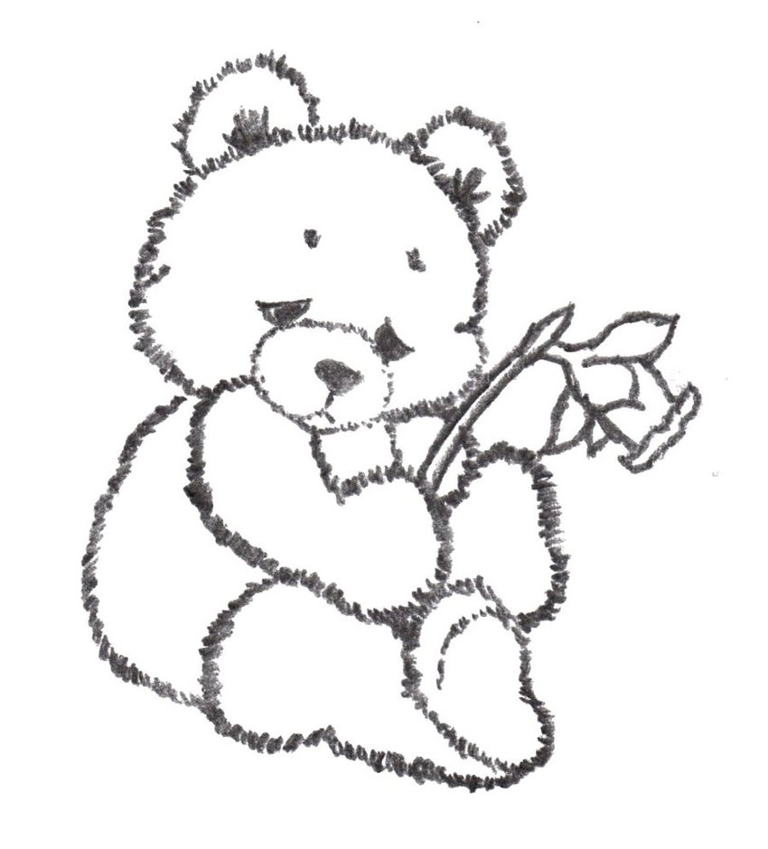 850x940 Crying Teddy Bear Drawing Teddy Bear With Heart Drawing
