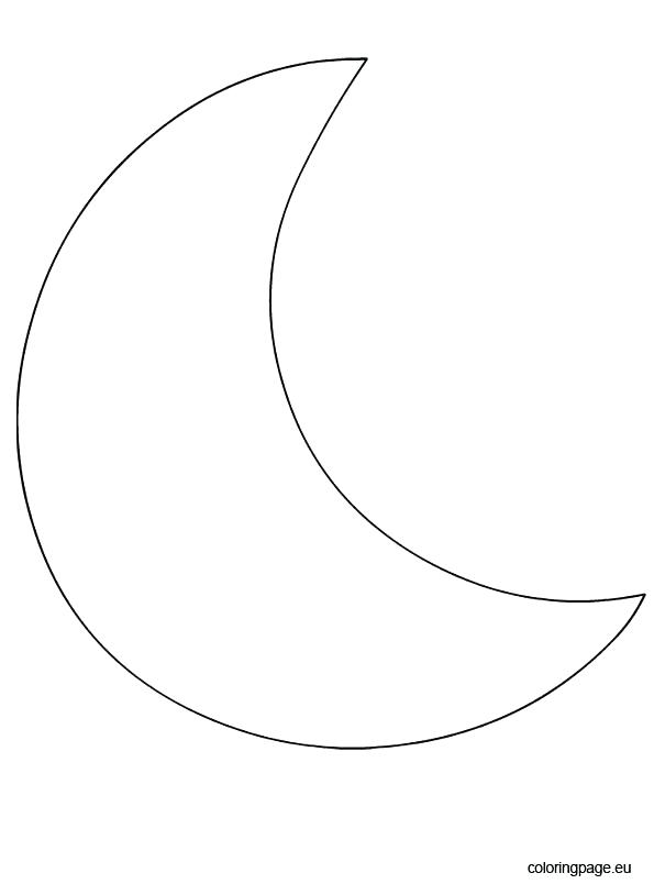 595x804 Crescent Moon Coloring Page