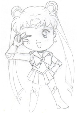 250x364 How To Draw Chibi Sailor Moon (Body)