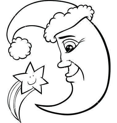 380x400 Moon And Stars Coloring Pages Coloring Page Night Moon And Stars