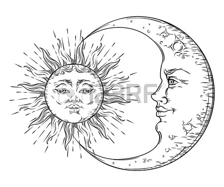 Crescent Moon Face Drawing at GetDrawings | Free download