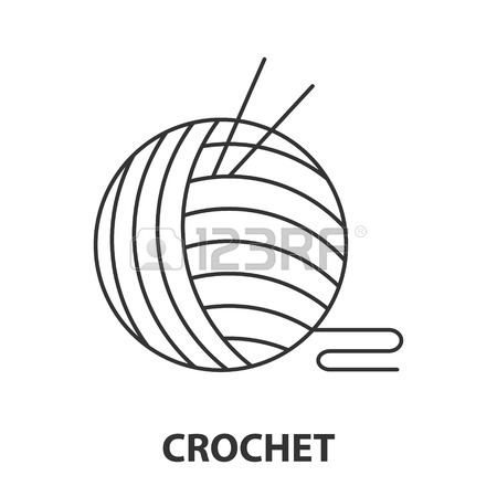 450x450 Knitting Illustrations. Hand Drawn Needle, Scissors, Ball