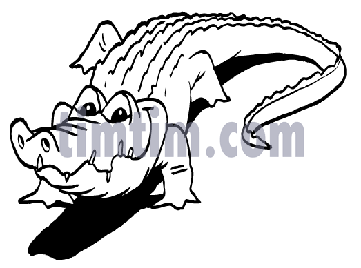 523x389 Free Drawing Of Crocodile Bw From The Category Reptiles Dinosaurs