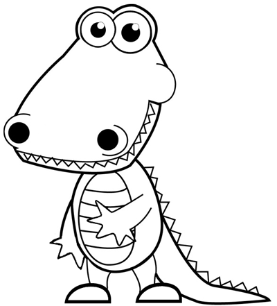 400x441 How To Draw Cartoon Alligators Amp Crocodiles In Easy Steps Drawing