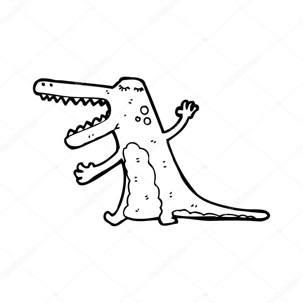 1024x1024 Cartoon Crocodile Stock Vector Lineartestpilot