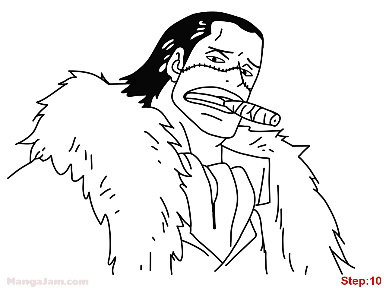 1280x955 How To Draw Crocodile From One Piece