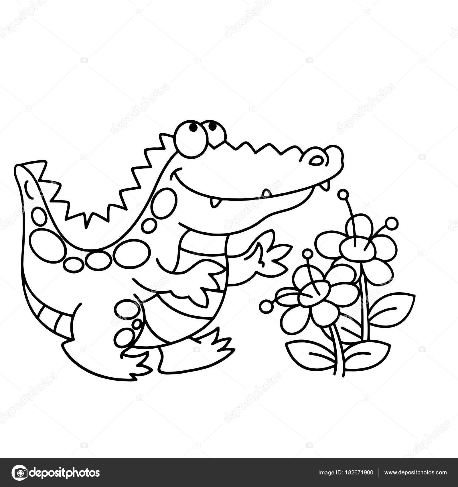 1600x1700 Cute Cartoon Crocodile White Background Childrens Prints Shirt