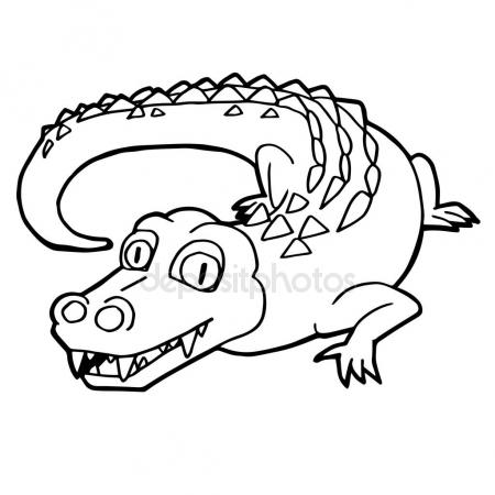 Crocodile Line Drawing at GetDrawings | Free download