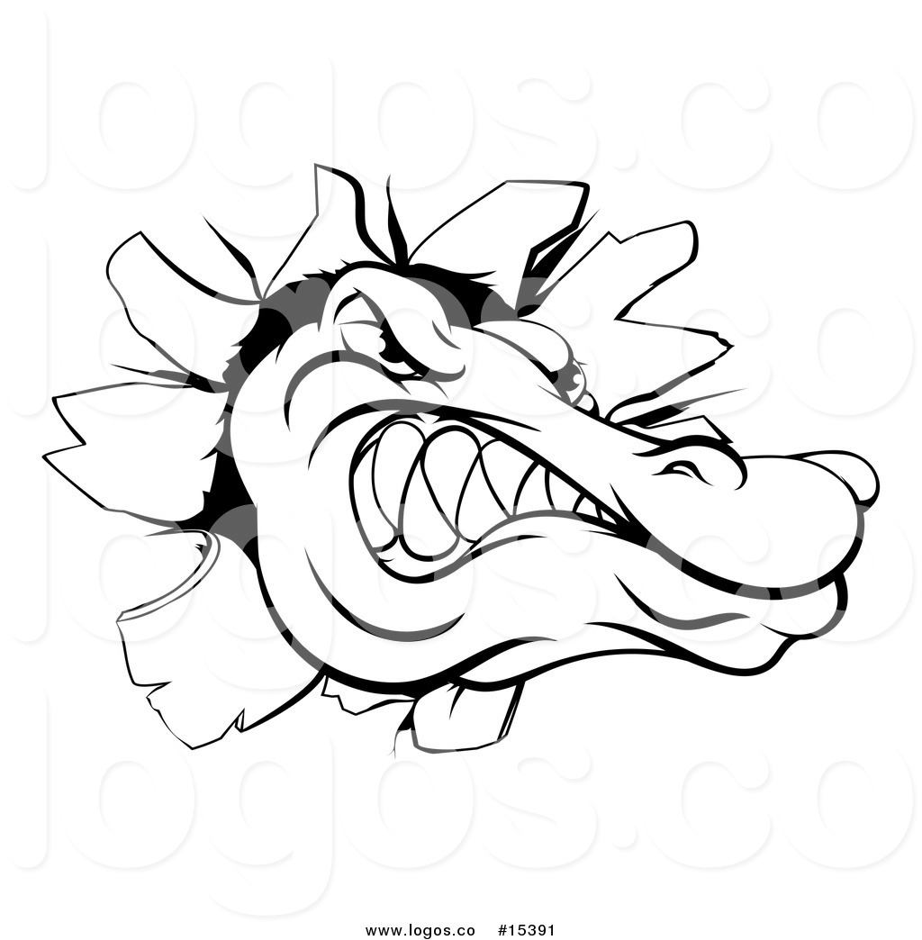1024x1044 Royalty Free Vector Logo Of A Vicious Crocodile Unforgivingly