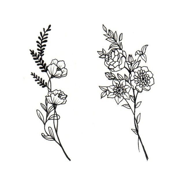640x640 Flower Drawings For Tattoos Elaxsir