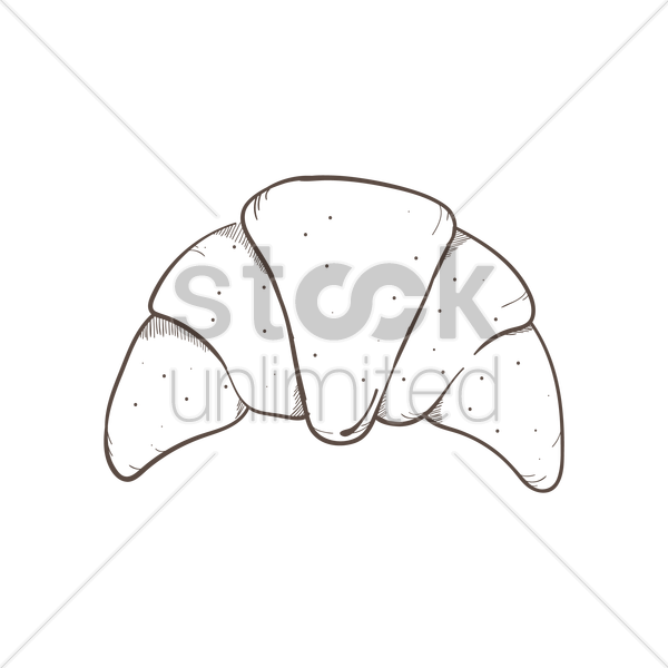 600x600 Croissant Vector Image