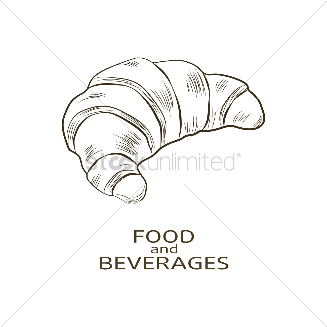 1300x1300 Free Croissant Vector Image