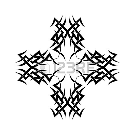 450x450 Tattoo Tribal Cross Designs. Royalty Free Cliparts, Vectors,