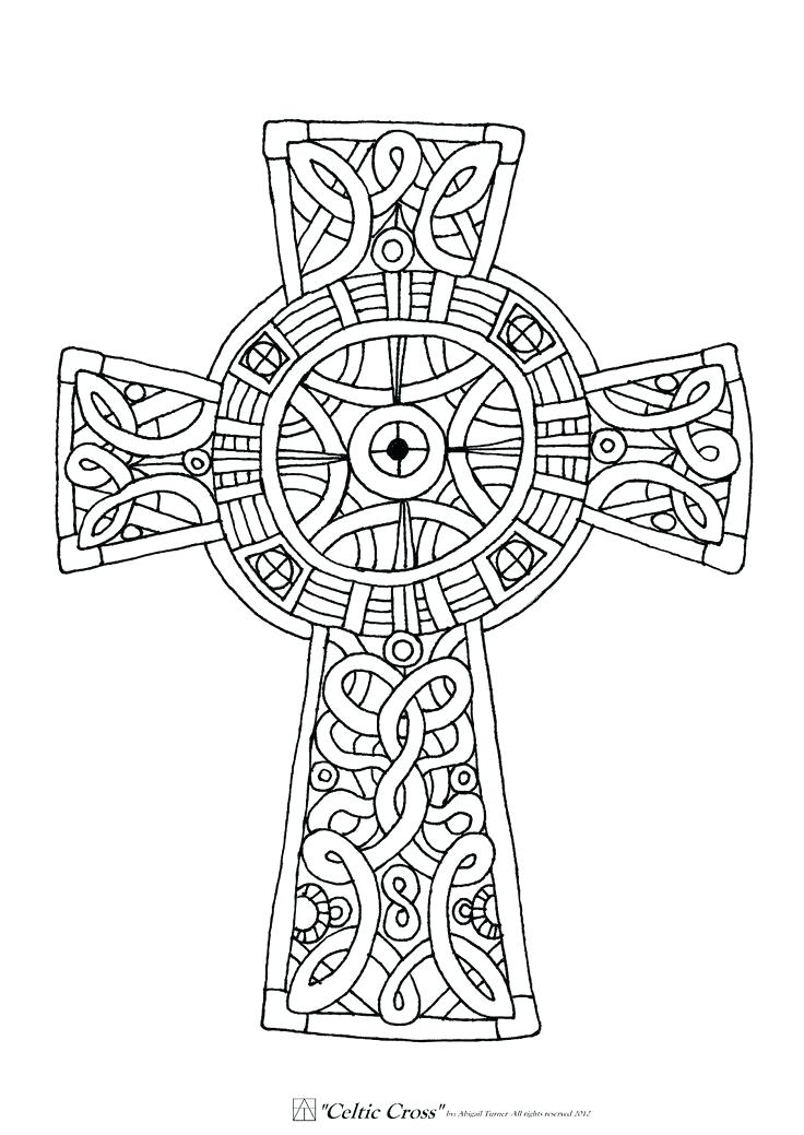 736x1039 Awesome Coloring Pages Crosses Free Download The Best Cross Page