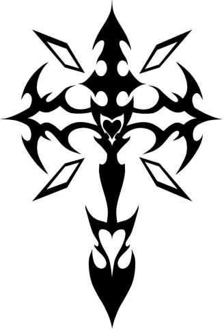 328x480 Sleeve Cool Tribal Cross Drawings