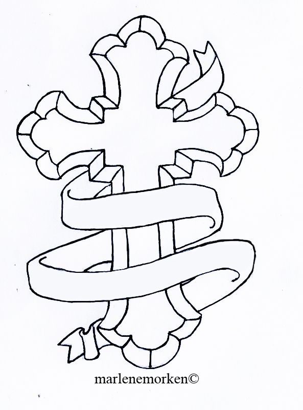 593x801 Drawing Cool Easy Cross Drawings With Cool Cross Drawings Step