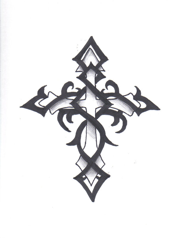 600x800 Tribal Cross Tattoo Sample In 2017 Real Photo, Pictures, Images