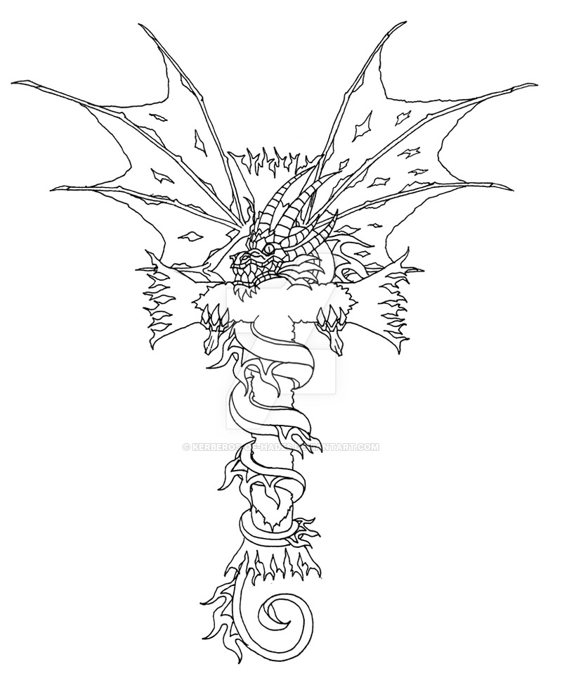 800x971 Dragon Cross 4 By Kerberos Of Hades