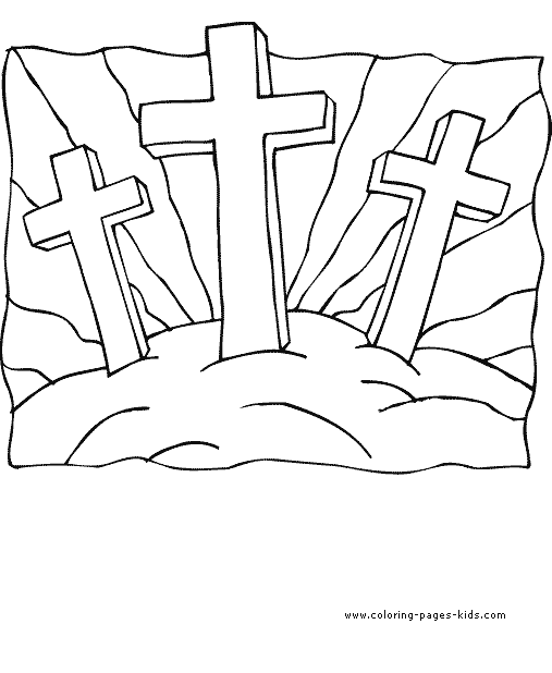 507x618 Easter Cross Coloring Pages For Kids Colouring To Good Page Draw