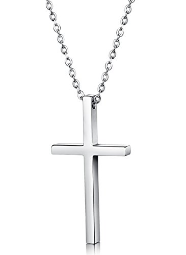 365x500 Funrun Jewelry Stainless Steel Cross Necklace For Men Women Chain