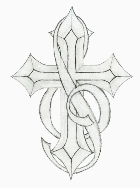 448x603 Cross Tattoo With Music Notes Music Note Tattoo Sketches Pic