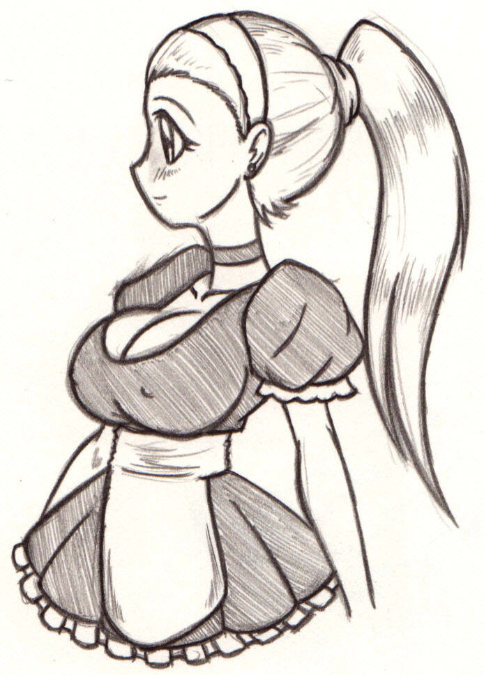 694x968 Maid Sketch By X Cross