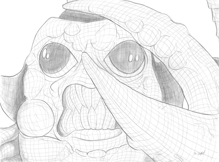 900x668 Cross Contour Sketch Slobster By Omniferous