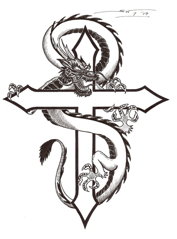 Cross Tattoo Drawing