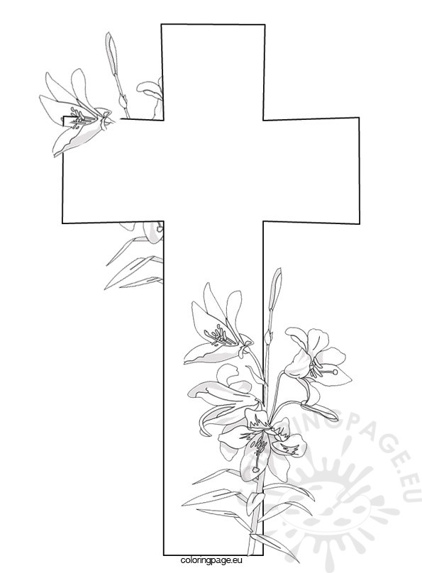 Cross With Flowers Drawing_ at GetDrawings | Free download